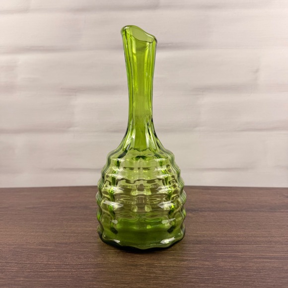 BLENKO Other - Blenko 64E Honeycomb Vase Olive Green Glass Mid Century Modern